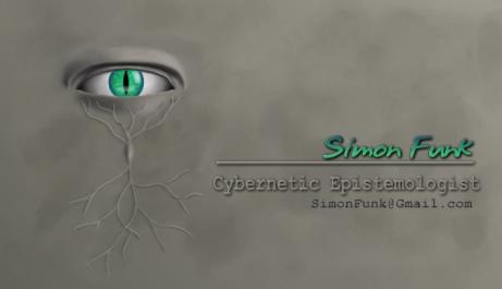 business card, Simon Funk