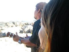 Abraham came over and played the ukalele.