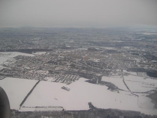 Approaching Prague by Air